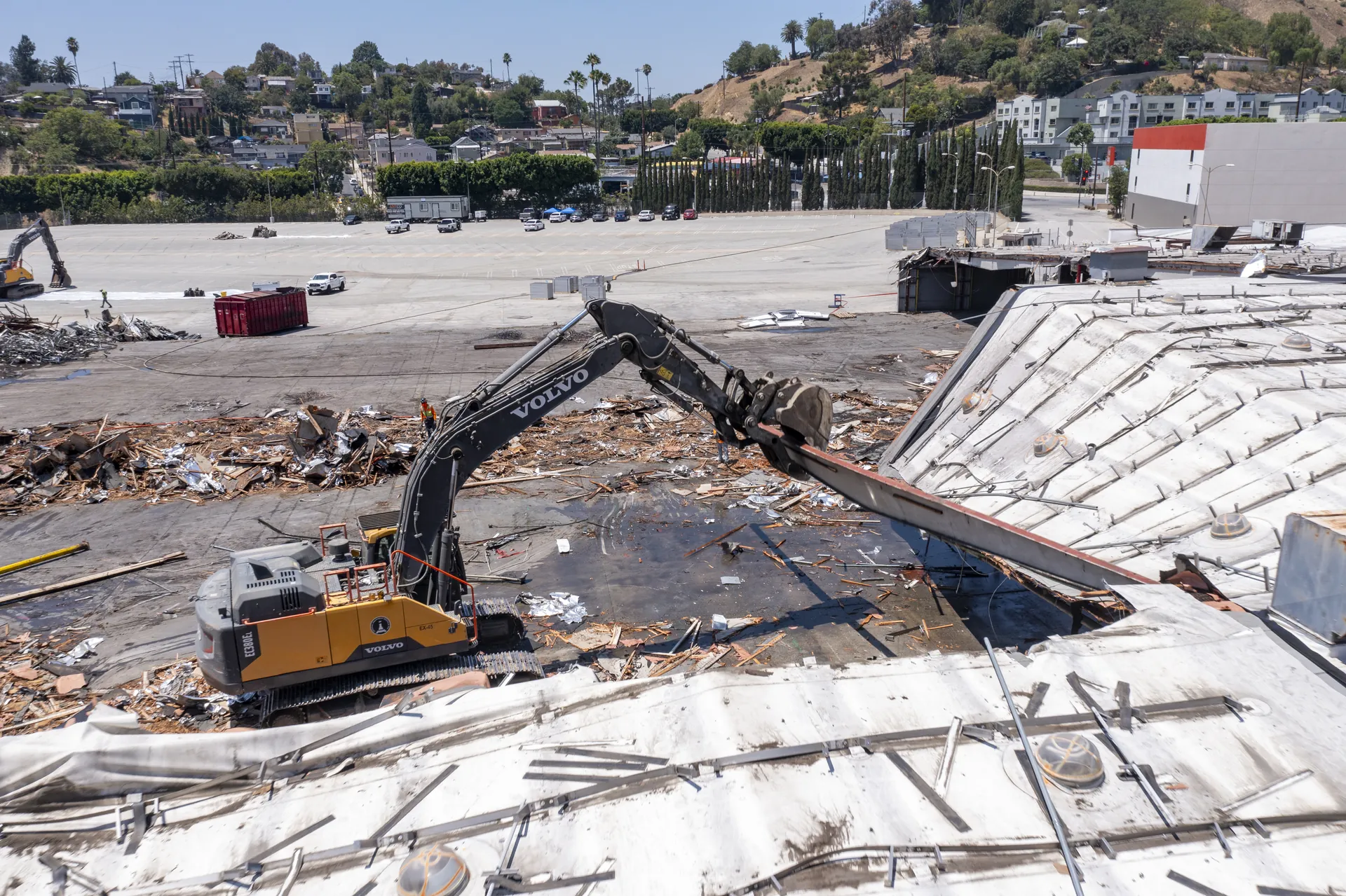 Aerial photograph from the construction progress los angeles project