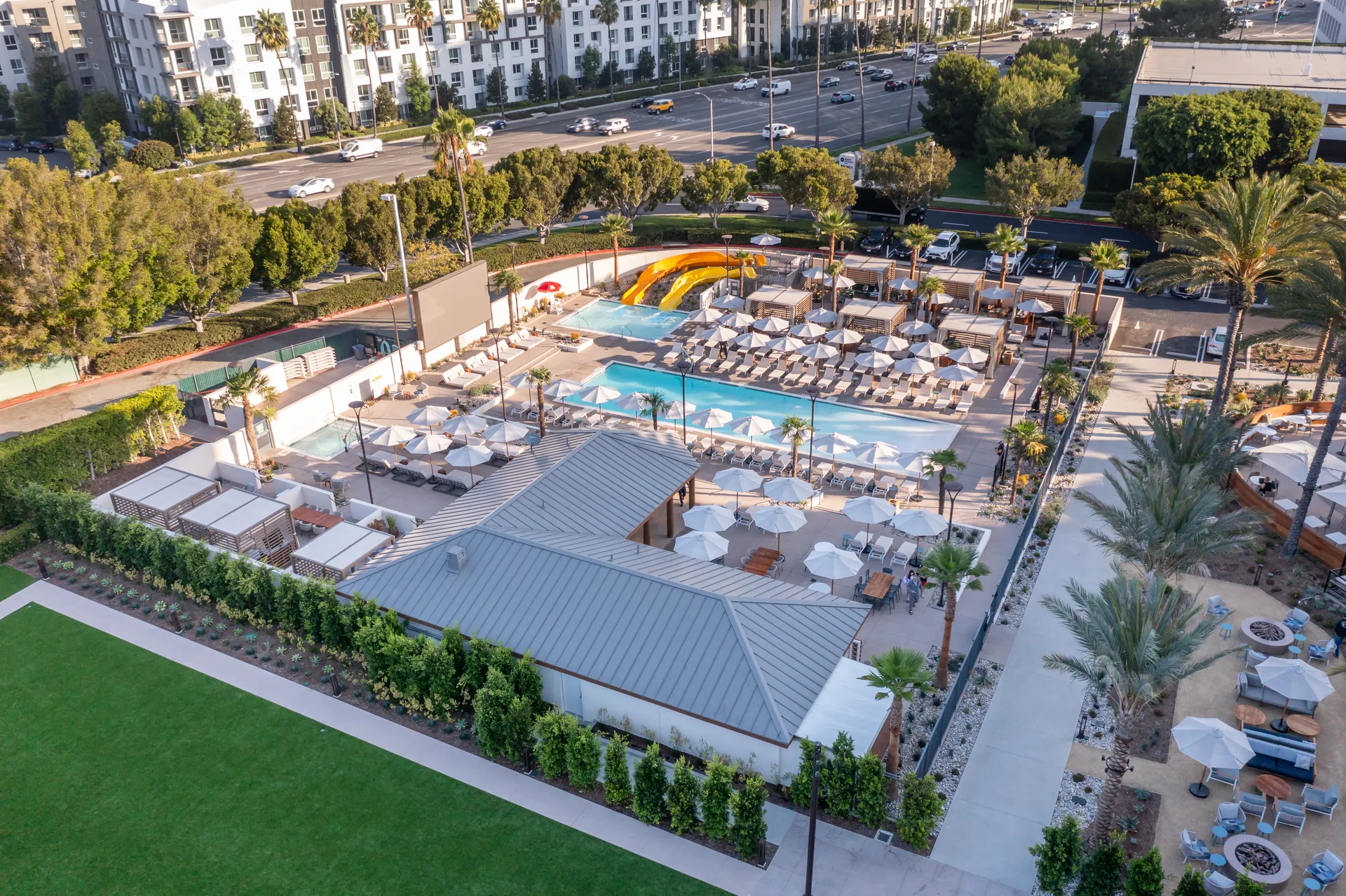 Aerial photograph from the hyatt regency architectural project