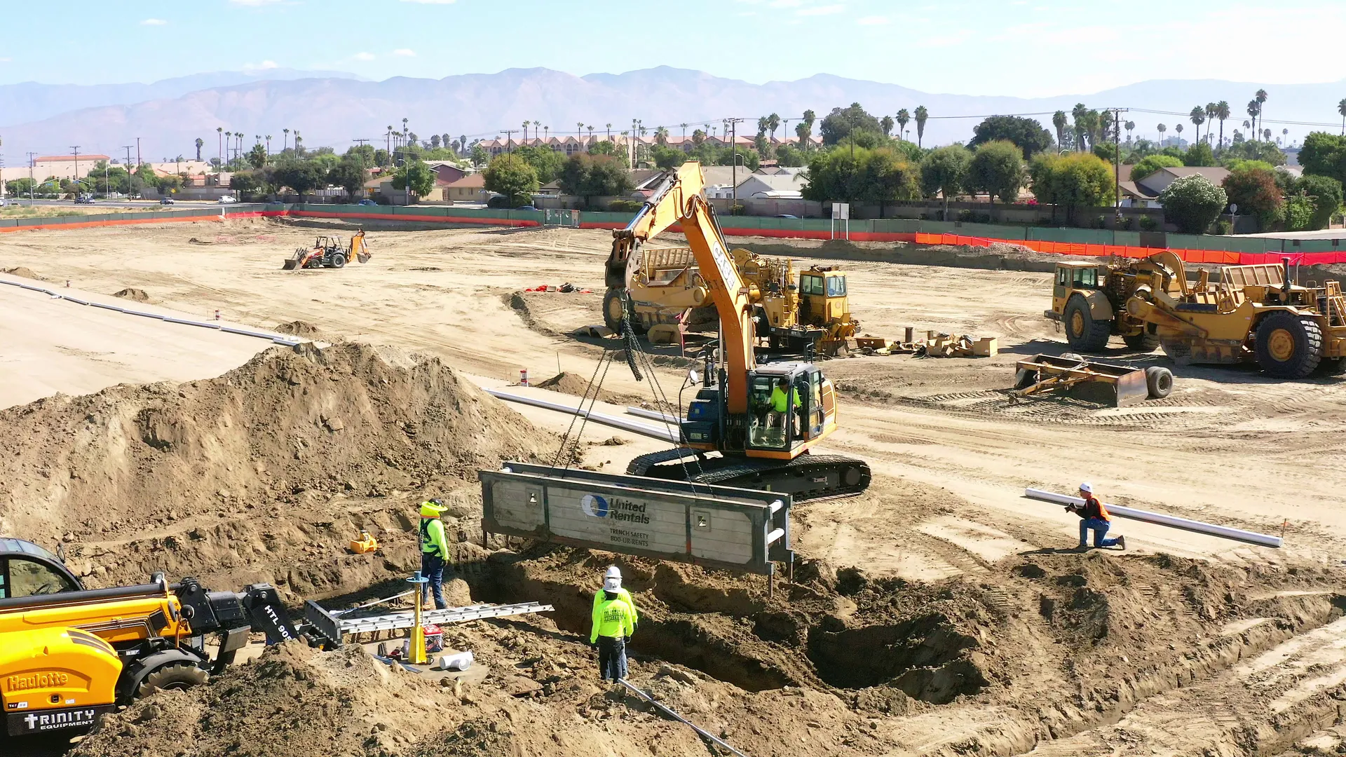 Aerial photograph from the johnson pad construction progress project
